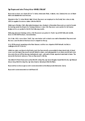 A preview of a PDF biography for Hirst, Raymond John